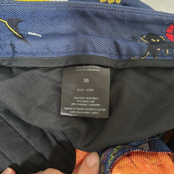 Odeeh novelty unique printed silk blend dress pants - Picture 7 of 8